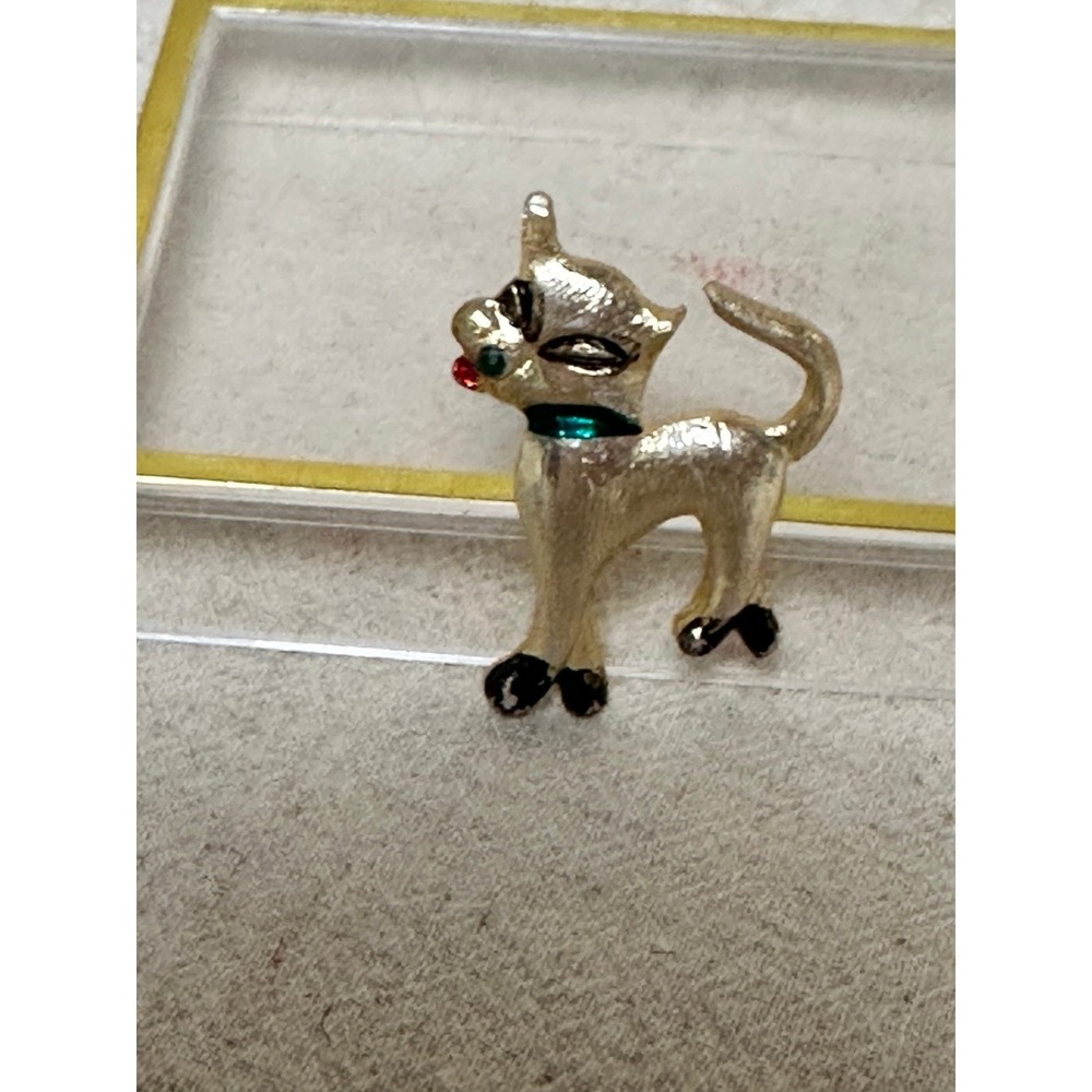 Vintage Cat Brooch Pin CottageCore